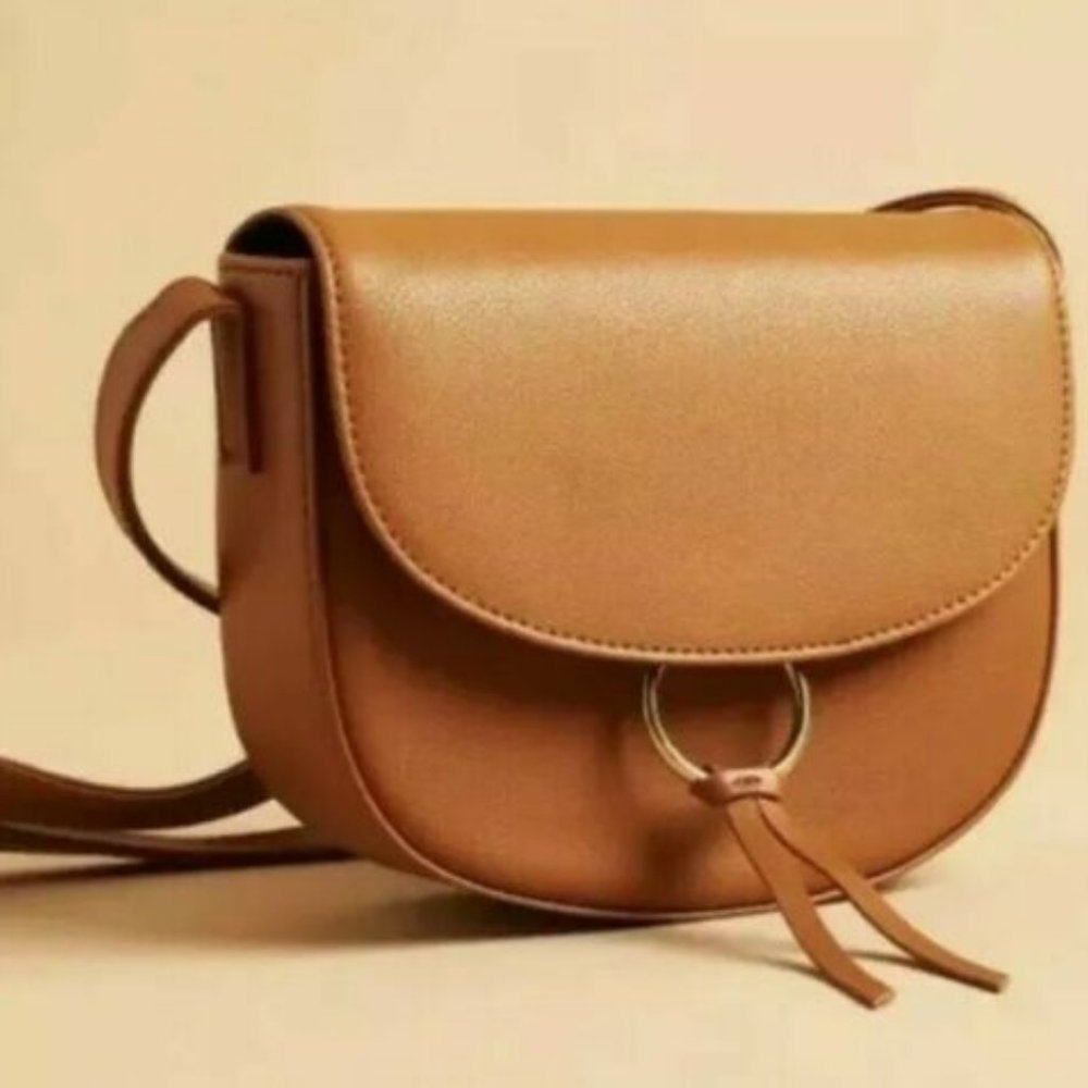 JJ Winters Ivy Crossbody Bag in Caramel Brown NWT